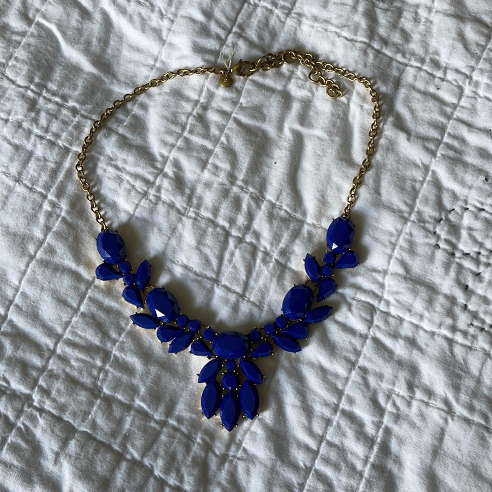 JCrew Factory Statement Necklace - Cobalt Blue
